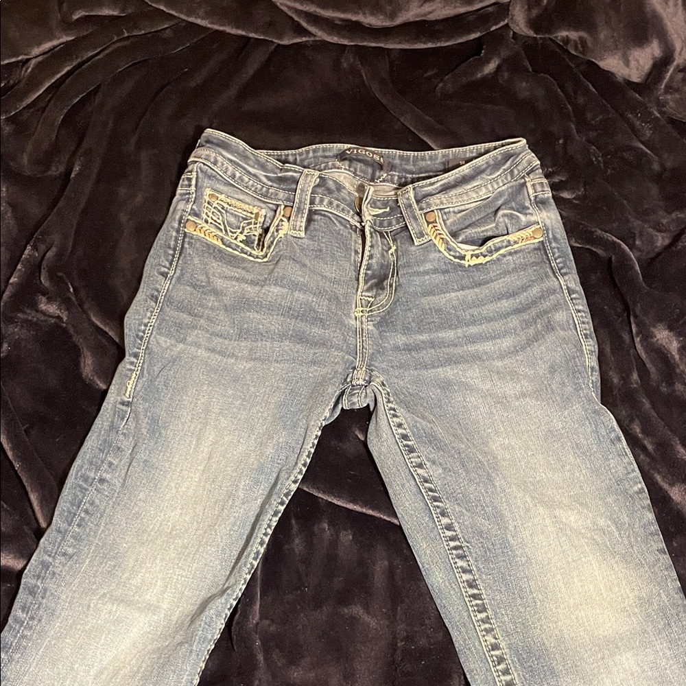 Vigoss Women's Light Blue Straight Leg Jeans